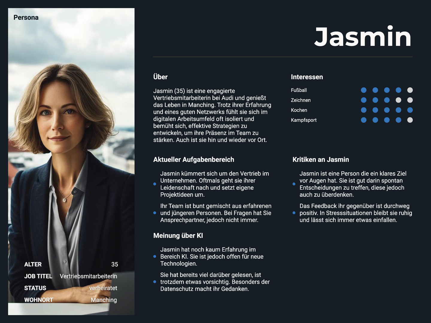Beispiel-Persona für das Wissensmanagement-Tool