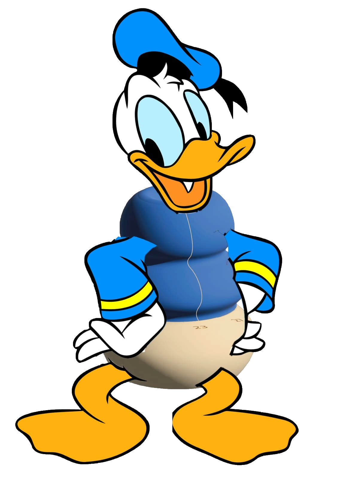 Vergleich der Donald Vase mit der Comicfigur Donald Duck